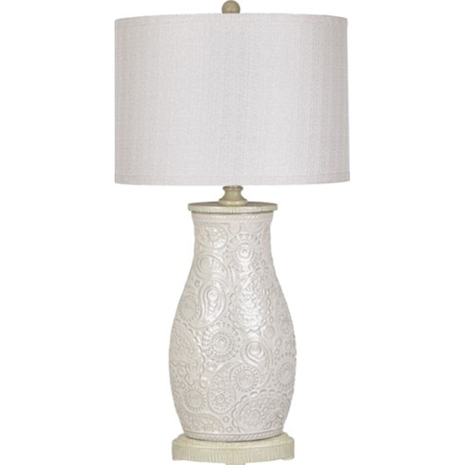 cres white table lamp   