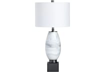 cres white table lamp   