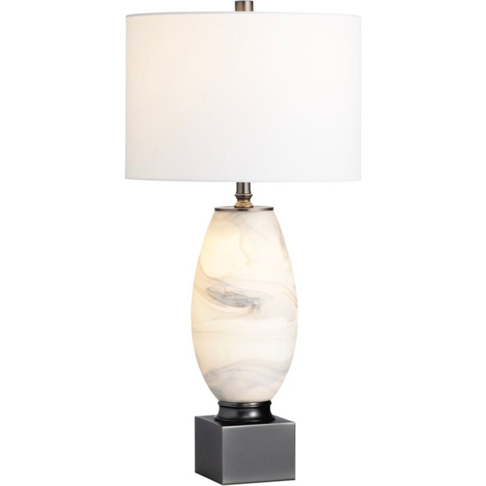 cres white table lamp   