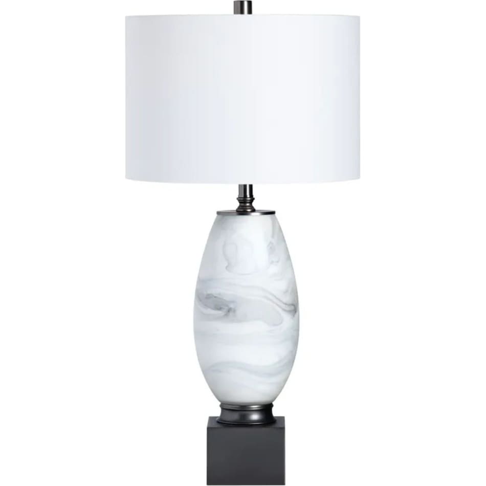 cres white table lamp   