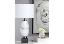 cres white table lamp   