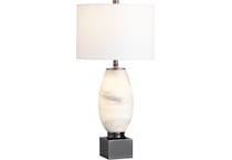 cres white table lamp   