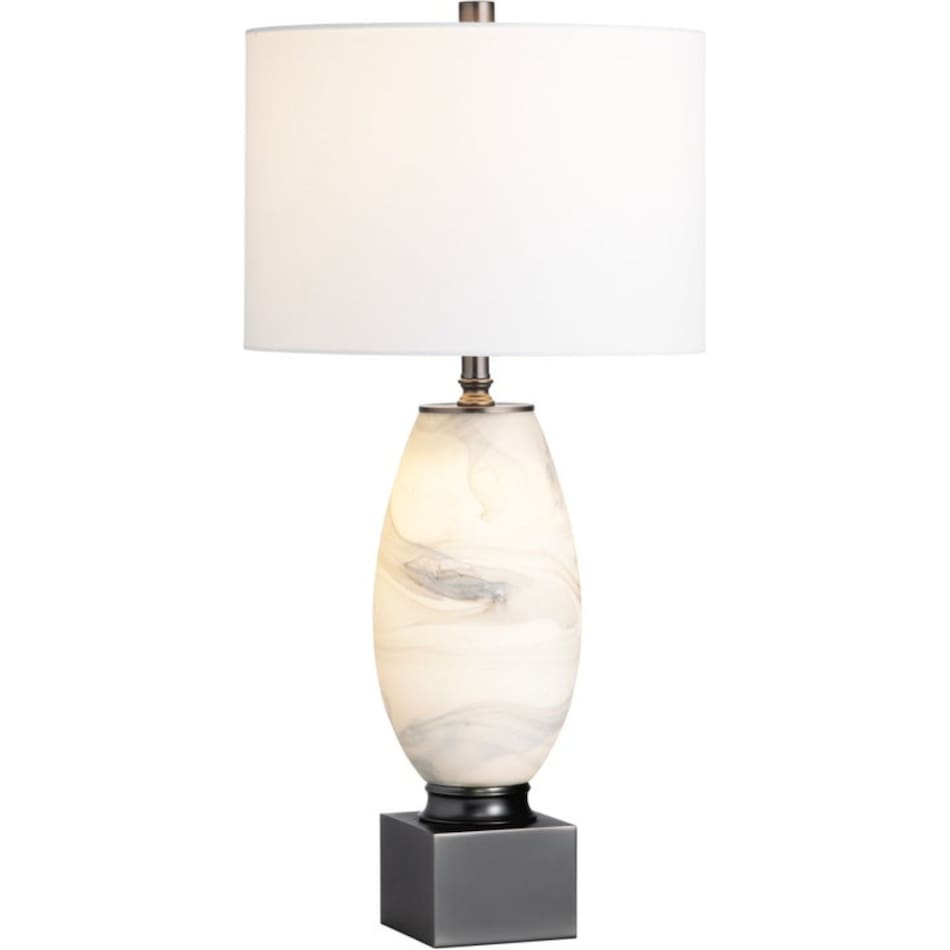 cres white table lamp   