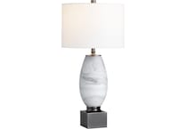 cres white table lamp   