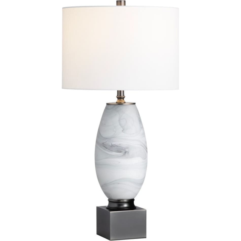 cres white table lamp   