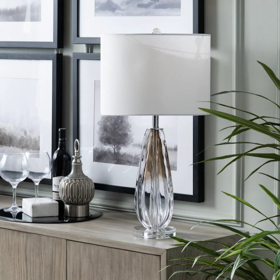 cres white table lamp   
