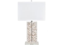 cres white table lamp   
