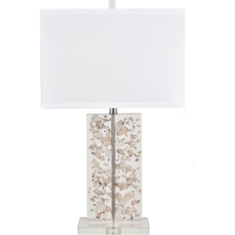cres white table lamp   