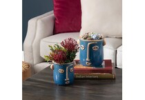 crestview collection blue jar vase bowl plate set  