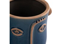 crestview collection blue jar vase bowl plate set  