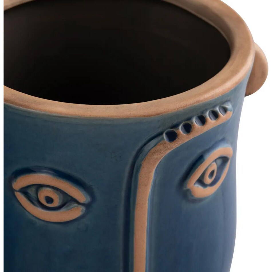 crestview collection blue jar vase bowl plate set  