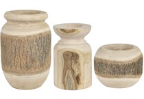 crestview collection brown jar vase bowl plate set  