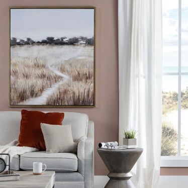 The Lost Path Handpainted Framed Canvas 39"W x 49"H