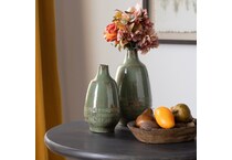 crestview collection green jar vase bowl plate set  