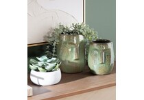 crestview collection green jar vase bowl plate set  