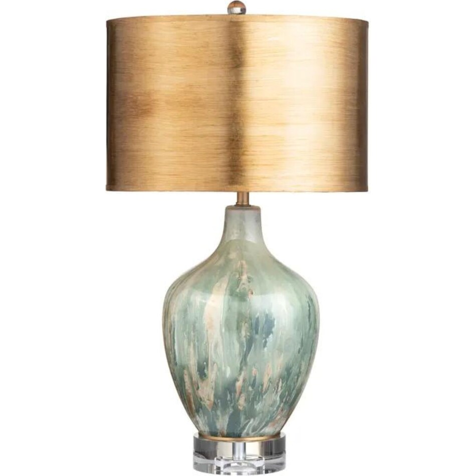 crestview collection green table lamp   