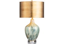 crestview collection green table lamp   