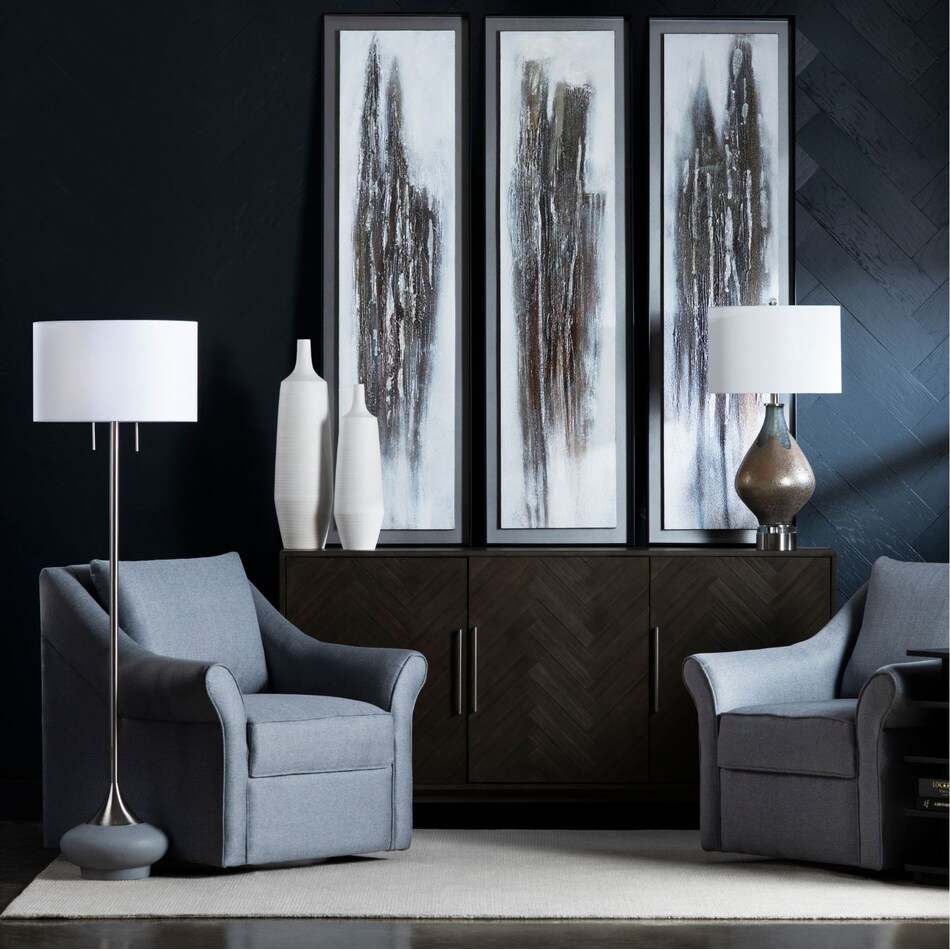 crestview collection grey paintings set  