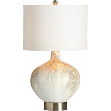 Pastel Swirl Ceramic Table Lamp 27.5"H