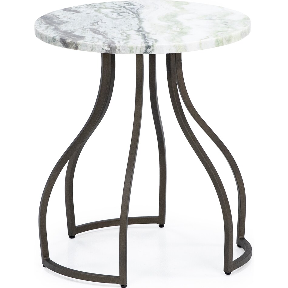 crestview collection ivory green chairside table jade  