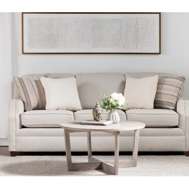 Set of 3 White Handpainted Canvas Art 21.5"W x 71.5"H