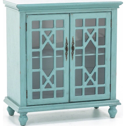 Bayberry Collection Teal Accent Cabinet