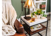ctoc brown chairside table lifestyle image can  
