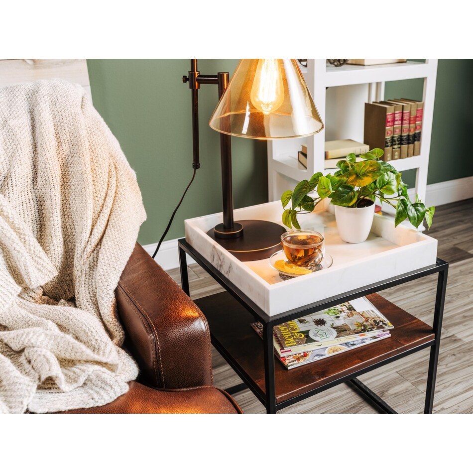 ctoc brown chairside table lifestyle image can  