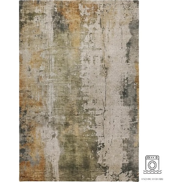 Kochi Putty Machine Washable Area Rug