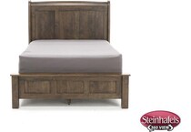 daniels amish collection brown queen bed package  image qsb  
