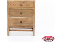daniels amish collection brown three drawer  image   