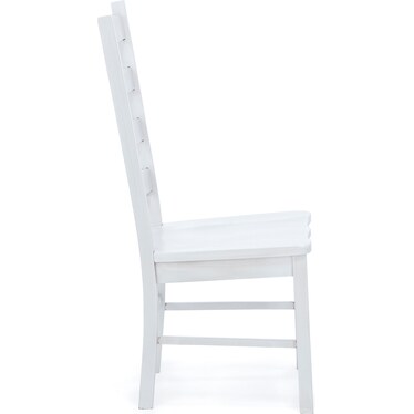Daniels' Amish Ladderback Side White Chair