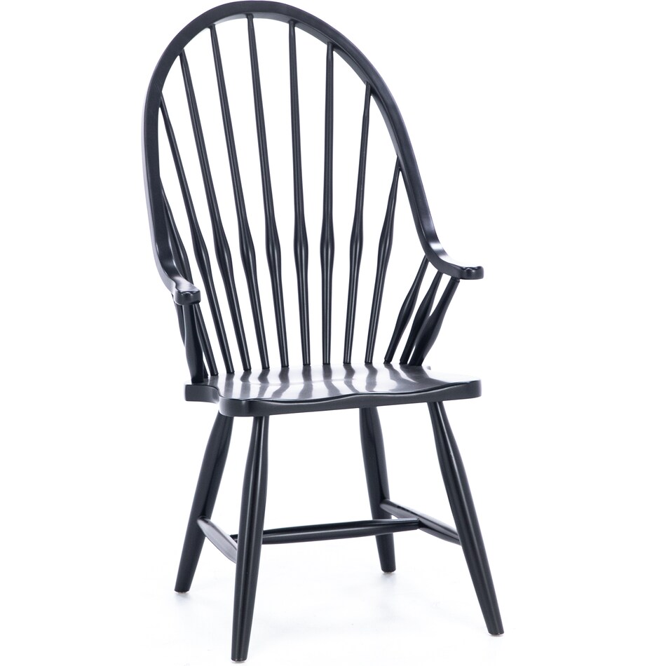 daniels amish black inch standard seat height arm chair   