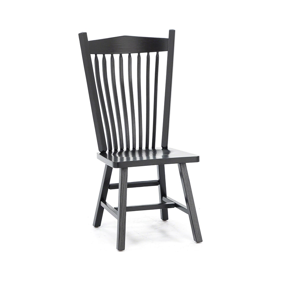 daniels amish black inch standard seat height side chair   