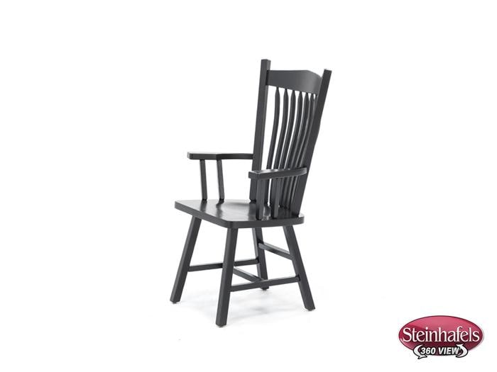 daniels amish black standard height arm chair  image   