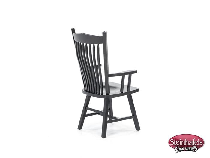 daniels amish black standard height arm chair  image   