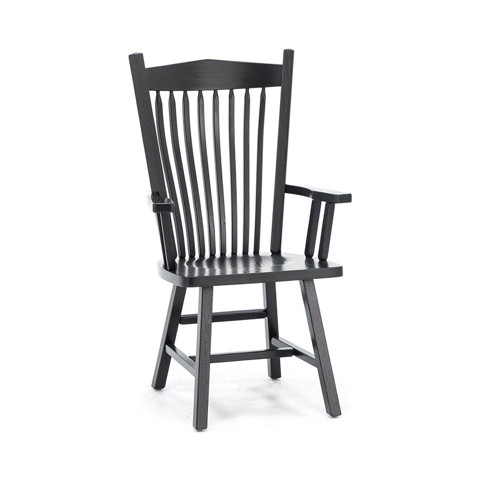 daniels amish black standard height arm chair   