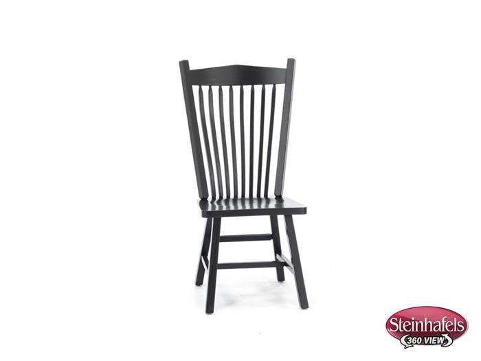 daniels amish black standard height side chair  image   