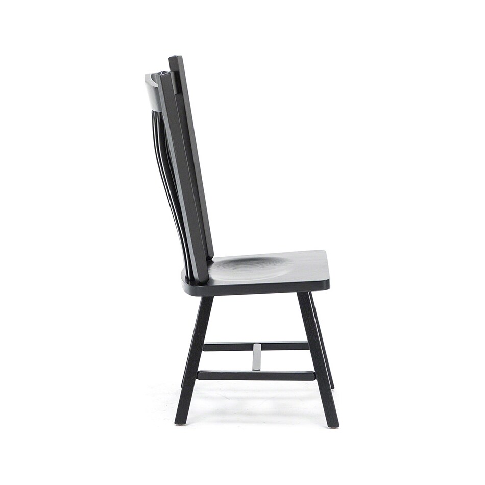 daniels amish black standard height side chair   