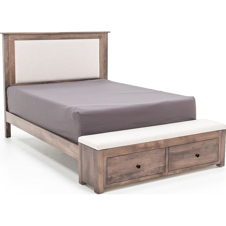 daniels amish brown king bed package kpk  