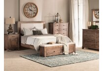 daniels amish brown king bed package kpk  