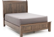daniels amish brown queen bed package qsb  