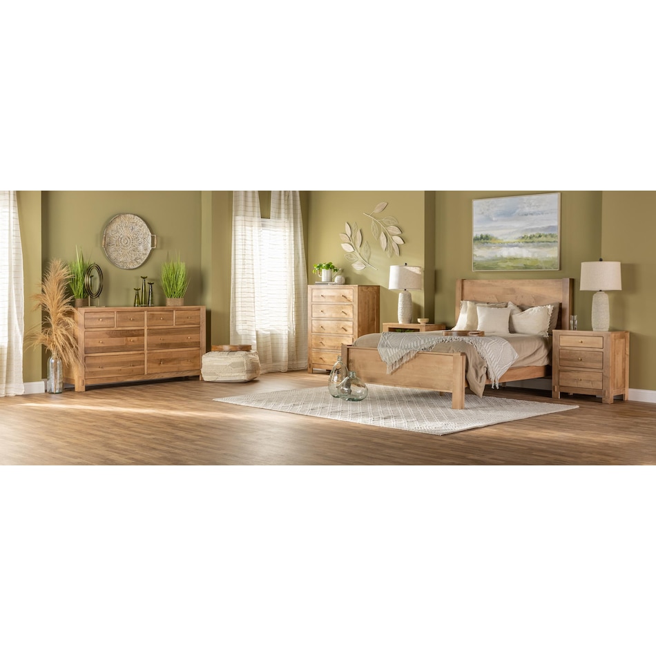 daniels amish brown queen bed package fp  