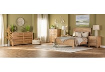 daniels amish brown queen bed package lifestyle image qp  