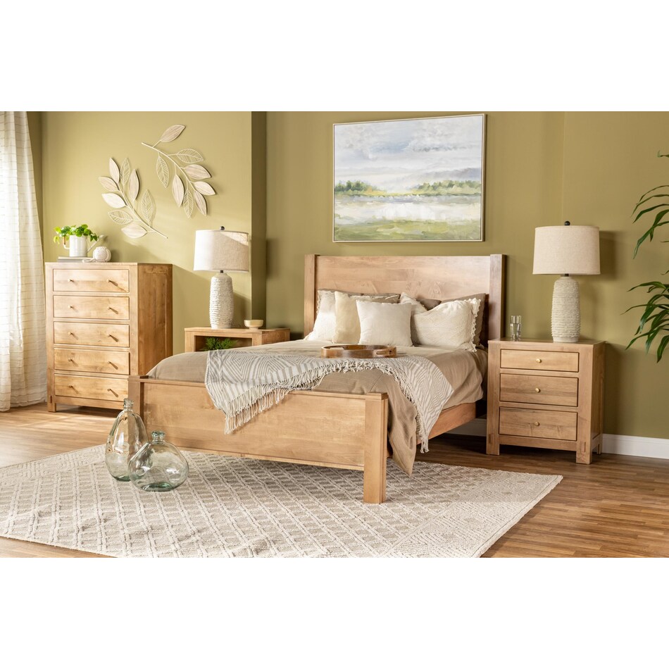 daniels amish brown queen bed package lifestyle image qp  