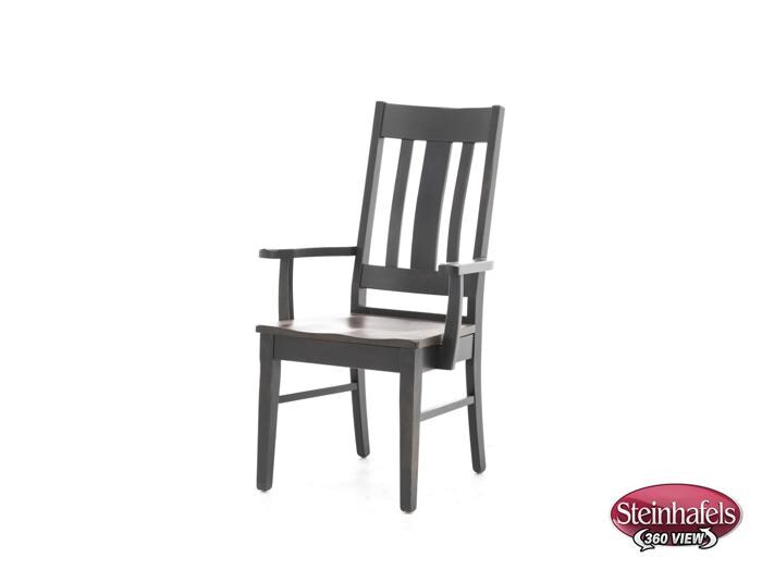 daniels amish brown standard height arm chair  image   