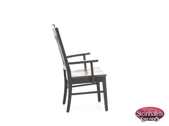 daniels amish brown standard height arm chair  image   