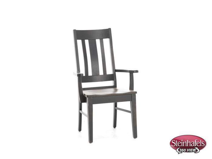 daniels amish brown standard height arm chair  image   