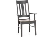 daniels amish brown standard height arm chair   