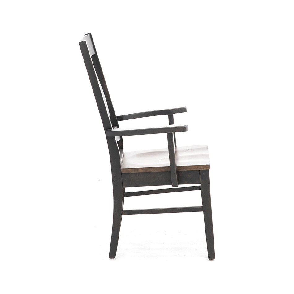 daniels amish brown standard height arm chair   